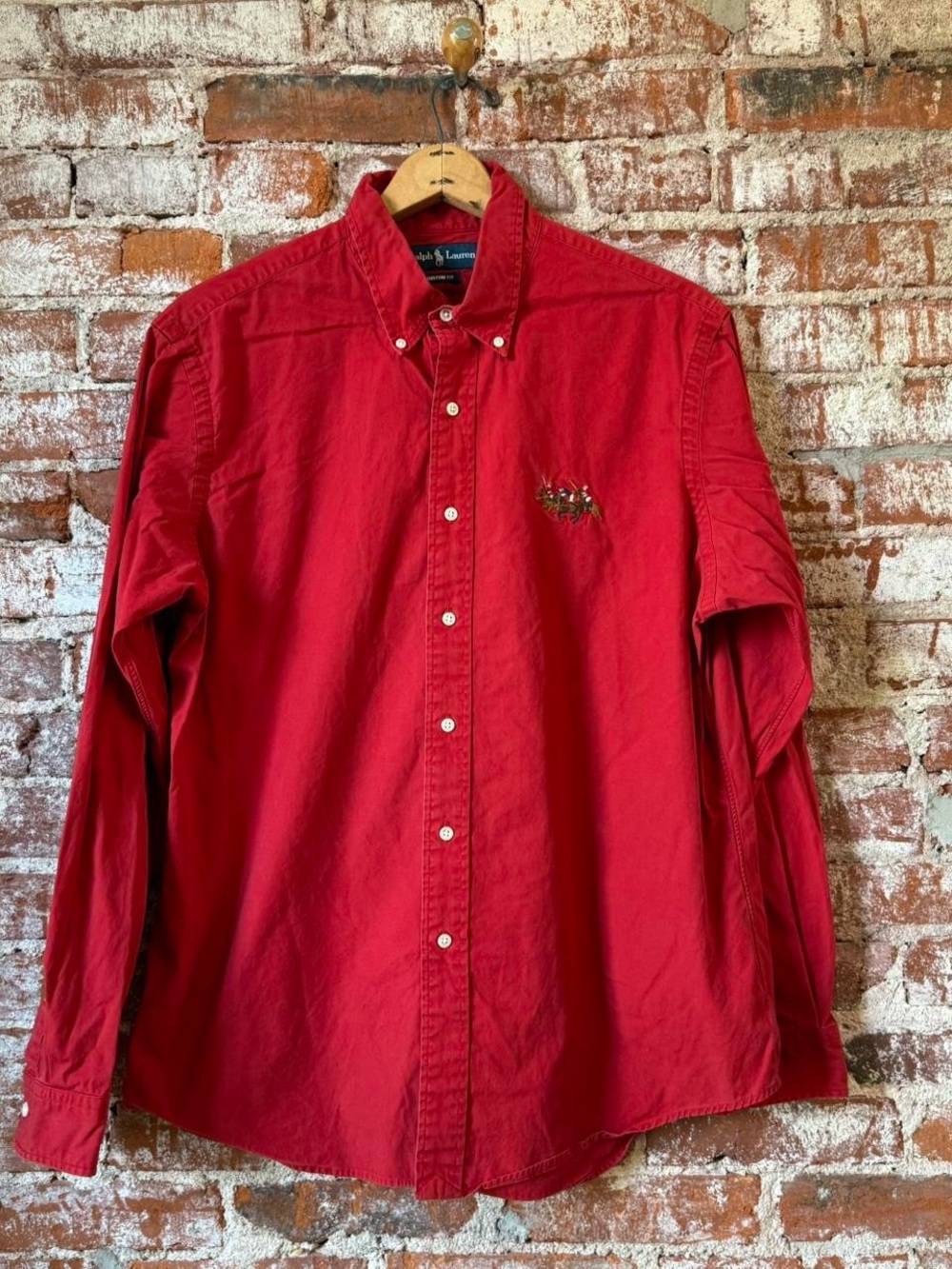 Ralph Lauren Red Long-Sleeve Button-Down Shirt